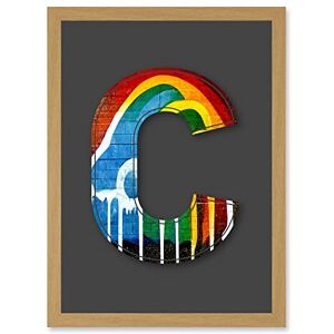 Wee Blue Coo Letter C Rainbow Red Yellow Blue Green Decorative Graffiti Mural Alphabet Initial Stencil Artwork Framed Wall Art Print A4 Wee Blue Coo Letter C Rainbow Red Yellow Blue Green Decorative Graffiti Mural Alphabet Initial Stencil Artwork Framed Wall Art Print A4