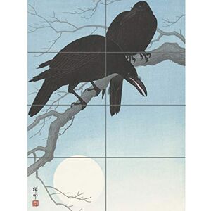 Artery8 Koson Ohara Two Crows Tree Branch Japanese Woodcut XL Giant Panel Poster (8 Sections) Artery8 Koson Ohara Two Crows Tree Branch Japanese Woodcut XL Giant Panel Poster (8 Sections)