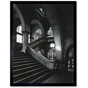 Wee Blue Coo Black White Photography Architectural Allegheny Court Art Print Framed Poster Wall Decor 12X16 Inch Wee Blue Coo Black White Photography Architectural Allegheny Court Art Print Framed Poster Wall Decor 12X16 Inch