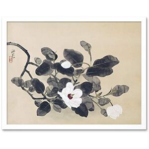 Artery8 Yamamura Koka Magnolia Branch Flower Painting Art Print Framed Poster Wall Decor 12x16 inch Artery8 Yamamura Koka Magnolia Branch Flower Painting Art Print Framed Poster Wall Decor 12x16 inch