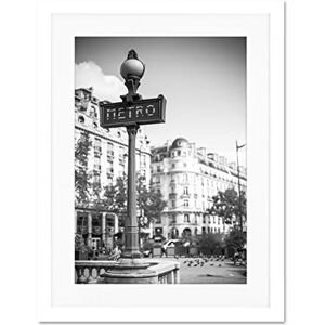 Wee Blue Coo Landmark Retro Metro Sign Paris France Black White Large Art Print Poster Wall Decor 18x24 inch Supplied Ready To Hang With Included Mount Brackets Wee Blue Coo Landmark Retro Metro Sign Paris France Black White Large Art Print Poster Wall Decor 18x24 inch Supplied Ready To Hang With Included Mount Brackets