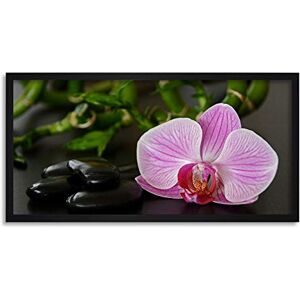 Wee Blue Coo Pink Orchid Pretty Flower Long Panel Framed Wall Art Print Wee Blue Coo Pink Orchid Pretty Flower Long Panel Framed Wall Art Print