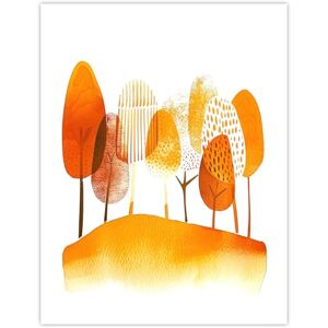 Artery8 Abstract Autumn Trees Orange Watercolour Painting Living Room Large Wall Art Poster Print Thick Paper 18X24 Inch Artery8 Abstract Autumn Trees Orange Watercolour Painting Living Room Large Wall Art Poster Print Thick Paper 18X24 Inch