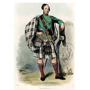 Wee Blue Coo Painting Highland Clan Scotland Tartan Macpherson Wall Art Print Wee Blue Coo Painting Highland Clan Scotland Tartan Macpherson Wall Art Print