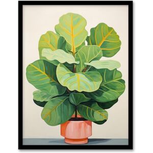 Wee Blue Coo Full Bodied Fiddle Leaf Fig Watercolour Painting Pastel Colour Green Pink Large Potted Plant Artwork Framed Wall Art Print 18X24 Inch Wee Blue Coo Full Bodied Fiddle Leaf Fig Watercolour Painting Pastel Colour Green Pink Large Potted Plant Artwork Framed Wall Art Print 18X24 Inch