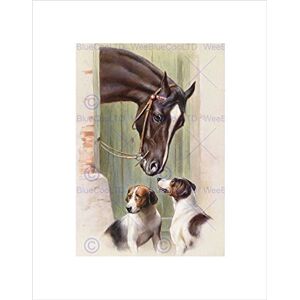 Wee Blue Coo Painting Animal Reichert Stable Visit Dog Horse Wall Art Print Wee Blue Coo Painting Animal Reichert Stable Visit Dog Horse Wall Art Print