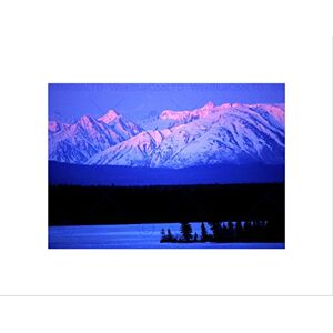 Wee Blue Coo Photo Midnight Alpen Glow Alaska Picture Wall Art Print Wee Blue Coo Photo Midnight Alpen Glow Alaska Picture Wall Art Print