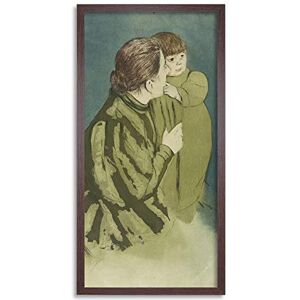 Artery8 Cassatt Mother And Child Painting Framed Wall Art Print Long 25X12 Inch Artery8 Cassatt Mother And Child Painting Framed Wall Art Print Long 25X12 Inch
