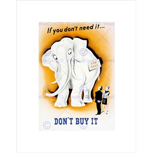 Wee Blue Coo WAR MONEY SAVING THRIFT WHITE ELEPHANT COUPLE SHOPPING FRAMED PRINT B12X11160 Wee Blue Coo WAR MONEY SAVING THRIFT WHITE ELEPHANT COUPLE SHOPPING FRAMED PRINT B12X11160