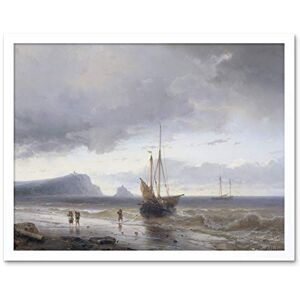 Artery8 Louis Meijer Along The Coast Ship Sea Painting Art Print Framed Poster Wall Decor 12x16 inch Artery8 Louis Meijer Along The Coast Ship Sea Painting Art Print Framed Poster Wall Decor 12x16 inch