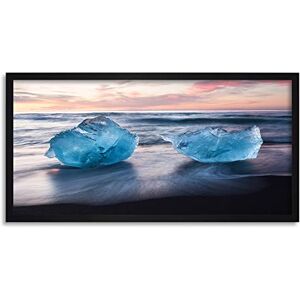 Artery8 Warby Iceberg Jokulsarlon Iceland Glacier Lagoon Framed Wall Art Print Long 25X12 Inch Artery8 Warby Iceberg Jokulsarlon Iceland Glacier Lagoon Framed Wall Art Print Long 25X12 Inch