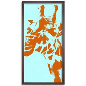 Wee Blue Coo Giraffe Head Face Graphic Long Panel Framed Wall Art Print Wee Blue Coo Giraffe Head Face Graphic Long Panel Framed Wall Art Print