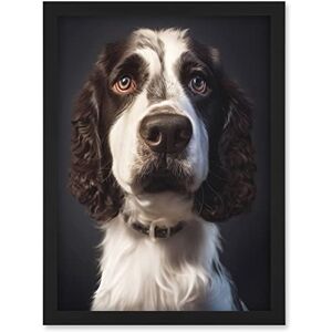 Doppelganger33 LTD English Springer Spaniel Dog Portrait Artwork Framed Wall Art Print A4 Doppelganger33 LTD English Springer Spaniel Dog Portrait Artwork Framed Wall Art Print A4