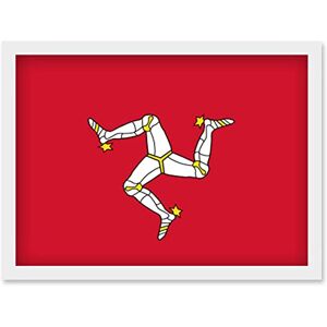 Artery8 - Isle of Man National Flag - A4 - Framed - Wall Art Artery8 - Isle of Man National Flag - A4 - Framed - Wall Art