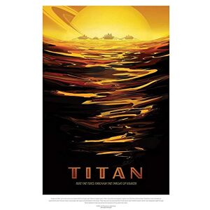 Wee Blue Coo Nasa Space Exploration Travel Advert Titan Art Print Poster Wall Decor 12X16 Inch Wee Blue Coo Nasa Space Exploration Travel Advert Titan Art Print Poster Wall Decor 12X16 Inch