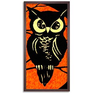 Wee Blue Coo Owl Eyes Bird Spooky Long Panel Framed Wall Art Print Wee Blue Coo Owl Eyes Bird Spooky Long Panel Framed Wall Art Print