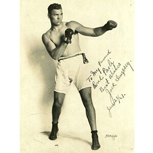 Fine Art Prints Boxer Mauler Jack Dempsey Autographed Studio Photo Large Print Poster Wall Art Decor Picture, Unframed Paper, 18 x 24 inches Fine Art Prints Boxer Mauler Jack Dempsey Autographed Studio Photo Large Print Poster Wall Art Decor Picture, Unframed Paper, 18 x 24 inches