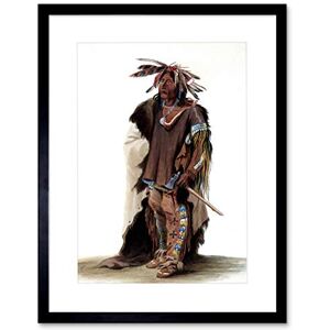 Wee Blue Coo PAINTING STUDY NATIVE AMERICAN BODMER SIOUX WARRIOR FRAMED ART PRINT B12X3704 Wee Blue Coo PAINTING STUDY NATIVE AMERICAN BODMER SIOUX WARRIOR FRAMED ART PRINT B12X3704