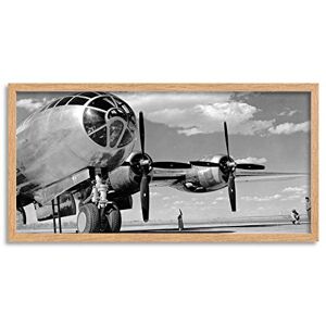 Wee Blue Coo B-29 Bomber Airplane Aeroplane Propeller Long Panel Framed Wall Art Print Wee Blue Coo B-29 Bomber Airplane Aeroplane Propeller Long Panel Framed Wall Art Print
