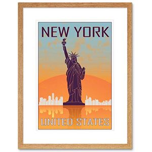 Wee Blue Coo Travel New York City Statue Liberty Manhattan Framed Wall Art Print Wee Blue Coo Travel New York City Statue Liberty Manhattan Framed Wall Art Print