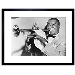 Wee Blue Coo 9x7 '' PHOTO MUSIC JAZZ LOUIS ARMSTRONG PLAYING TRUMPET FRAMED ART PRINT F97X825 Wee Blue Coo 9x7 '' PHOTO MUSIC JAZZ LOUIS ARMSTRONG PLAYING TRUMPET FRAMED ART PRINT F97X825