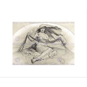 Wee Blue Coo Painting Woman Reigns World 1921 Art Picture Wall Art Print Wee Blue Coo Painting Woman Reigns World 1921 Art Picture Wall Art Print