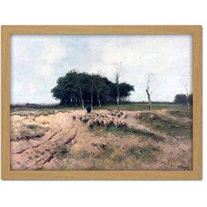 Artery8 Anton Mauve On The Heath Near Laren Sheep Painting Artwork Framed Wall Art Print 18X24 Inch Artery8 Anton Mauve On The Heath Near Laren Sheep Painting Artwork Framed Wall Art Print 18X24 Inch