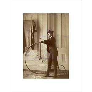 Wee Blue Coo VINTAGE FRANCES MOUSTACHE PENNY FARTHING BICYCLE FRAMED ART PRINT MOUNT B12X10379 Wee Blue Coo VINTAGE FRANCES MOUSTACHE PENNY FARTHING BICYCLE FRAMED ART PRINT MOUNT B12X10379
