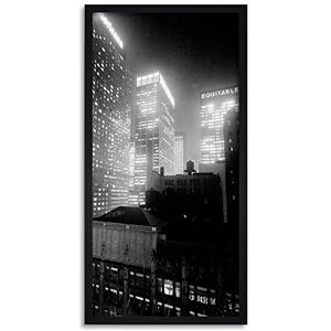 Artery8 New York At Night Skyscrapers Vintage Photo Framed Wall Art Print Long 25X12 Inch Artery8 New York At Night Skyscrapers Vintage Photo Framed Wall Art Print Long 25X12 Inch