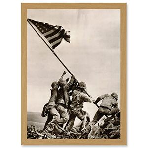 Artery8 War WWII Iwo Jima Stars Stripes Flag Victory Picture A4 Artwork Framed Wall Art Print Artery8 War WWII Iwo Jima Stars Stripes Flag Victory Picture A4 Artwork Framed Wall Art Print