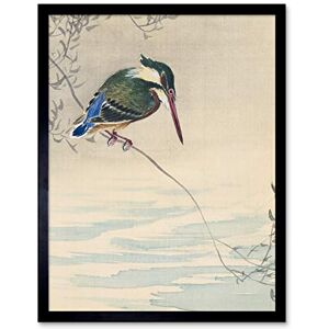 Artery8 Ohara Koson Kingfisher Bird Japanese Painting Art Print Framed Poster Wall Decor 12x16 inch Artery8 Ohara Koson Kingfisher Bird Japanese Painting Art Print Framed Poster Wall Decor 12x16 inch