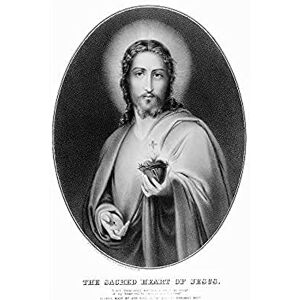 Wee Blue Coo PAINTING ALLEGORY PORTRAIT MESSAGE JESUS SACRED HEART FRAMED ART PRINT B12X3648 Wee Blue Coo PAINTING ALLEGORY PORTRAIT MESSAGE JESUS SACRED HEART FRAMED ART PRINT B12X3648