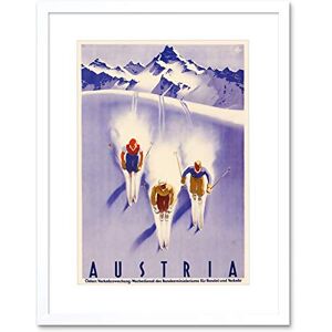 Wee Blue Coo Travel Tourism Winter Sport Austria Ski Snow Alp Framed Wall Art Print Wee Blue Coo Travel Tourism Winter Sport Austria Ski Snow Alp Framed Wall Art Print
