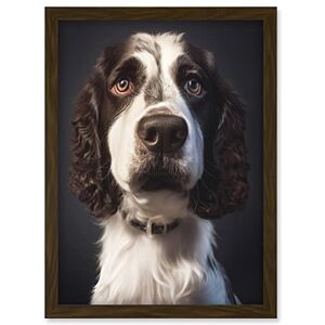 Doppelganger33 LTD English Springer Spaniel Dog Portrait Artwork Framed Wall Art Print A4 Doppelganger33 LTD English Springer Spaniel Dog Portrait Artwork Framed Wall Art Print A4