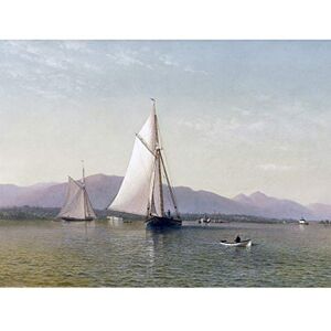 Artery8 Silva The Hudson At The Tappan Zee Painting Premium Wall Art Canvas Print 18X24 Inch Artery8 Silva The Hudson At The Tappan Zee Painting Premium Wall Art Canvas Print 18X24 Inch