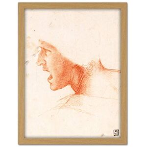 Fine Art Prints Da Vinci Study Warriors Head Battle Anghiari Sketch Large Framed Art Print Poster Wall Decor 18x24 in Fine Art Prints Da Vinci Study Warriors Head Battle Anghiari Sketch Large Framed Art Print Poster Wall Decor 18x24 in