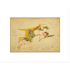 Wee Blue Coo PAINTINGS DRAWING STAR MAP CASSIOPEIA CONSTELLATION FRAMED ART PRINT B12X10916 Wee Blue Coo PAINTINGS DRAWING STAR MAP CASSIOPEIA CONSTELLATION FRAMED ART PRINT B12X10916