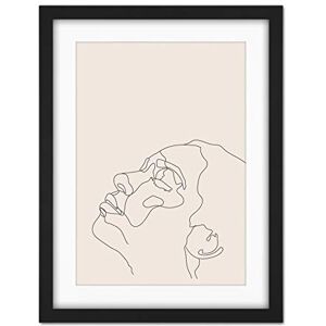 Wee Blue Coo Line Drawing Faces Woman Minimalist Artwork Framed Wall Art Print 18X24 Inch Wee Blue Coo Line Drawing Faces Woman Minimalist Artwork Framed Wall Art Print 18X24 Inch