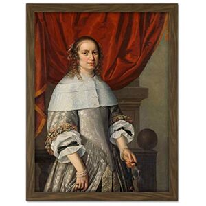 Artery8 Van Vliet Portrait Woman Grey Dress Painting Artwork Framed Wall Art Print 18X24 Inch Artery8 Van Vliet Portrait Woman Grey Dress Painting Artwork Framed Wall Art Print 18X24 Inch