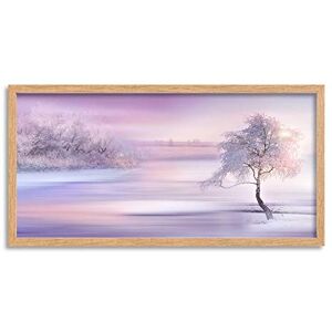 Artery8 Pink Purple Snow Trees Winter Landscape Photo Framed Wall Art Print Long 25X12 Inch Artery8 Pink Purple Snow Trees Winter Landscape Photo Framed Wall Art Print Long 25X12 Inch