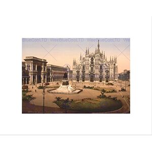 Wee Blue Coo PHOTO PIAZZA DUOMO MILAN ITALY CATHEDRAL BLACK FRAMED ART PRINT PICTURE B12X7626 Wee Blue Coo PHOTO PIAZZA DUOMO MILAN ITALY CATHEDRAL BLACK FRAMED ART PRINT PICTURE B12X7626