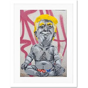 Wee Blue Coo Baby Trump Graffiti Large Framed Art Print Wall Poster 18x24 inch Wee Blue Coo Baby Trump Graffiti Large Framed Art Print Wall Poster 18x24 inch