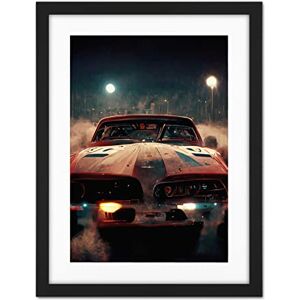 Doppelganger33 LTD Classic Sports Car Muscle Cinematic Night Atmospheric Race In Fog Artwork Framed Wall Art Print 18X24 Inch Doppelganger33 LTD Classic Sports Car Muscle Cinematic Night Atmospheric Race In Fog Artwork Framed Wall Art Print 18X24 Inch