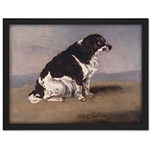 Fine Art Prints Chalon Duchess York's Fat Spaniel Dog Painting Large Framed Art Print Poster Wall Decor 18x24 in Fine Art Prints Chalon Duchess York's Fat Spaniel Dog Painting Large Framed Art Print Poster Wall Decor 18x24 in