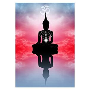 Wee Blue Coo Painting Illustration Buddhist Yoga Meditation Lotus Wall Art Print Wee Blue Coo Painting Illustration Buddhist Yoga Meditation Lotus Wall Art Print