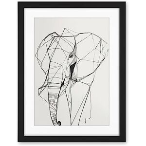 Artery8 Elephant Simple Polygon Line Drawing Illustration Artwork Framed Wall Art Print 18X24 Inch Artery8 Elephant Simple Polygon Line Drawing Illustration Artwork Framed Wall Art Print 18X24 Inch