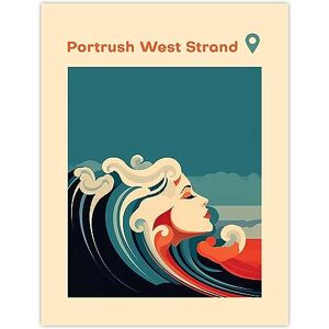 Artery8 The Seaside Calls Portrush West Strand Northern Ireland UK Modern Woman of the Waves Sea Siren Ocean Extra Large XL Wall Art Poster Print Artery8 The Seaside Calls Portrush West Strand Northern Ireland UK Modern Woman of the Waves Sea Siren Ocean Extra Large XL Wall Art Poster Print