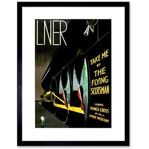 Wee Blue Coo Travel Flying Scotsman Steam Train Rail Engine UK Framed Wall Art Print Wee Blue Coo Travel Flying Scotsman Steam Train Rail Engine UK Framed Wall Art Print