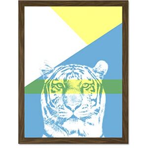 Wee Blue Coo Bold Animals Blue Tiger Large Framed Art Print Wall Poster 18x24 inch Wee Blue Coo Bold Animals Blue Tiger Large Framed Art Print Wall Poster 18x24 inch