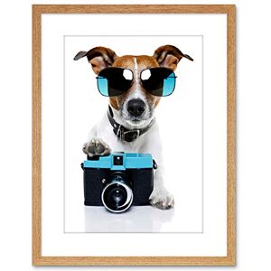 Wee Blue Coo Photo Jack Russell Dog Shades Camera Art Print Framed Poster Wall Decor 9x7 inch Wee Blue Coo Photo Jack Russell Dog Shades Camera Art Print Framed Poster Wall Decor 9x7 inch